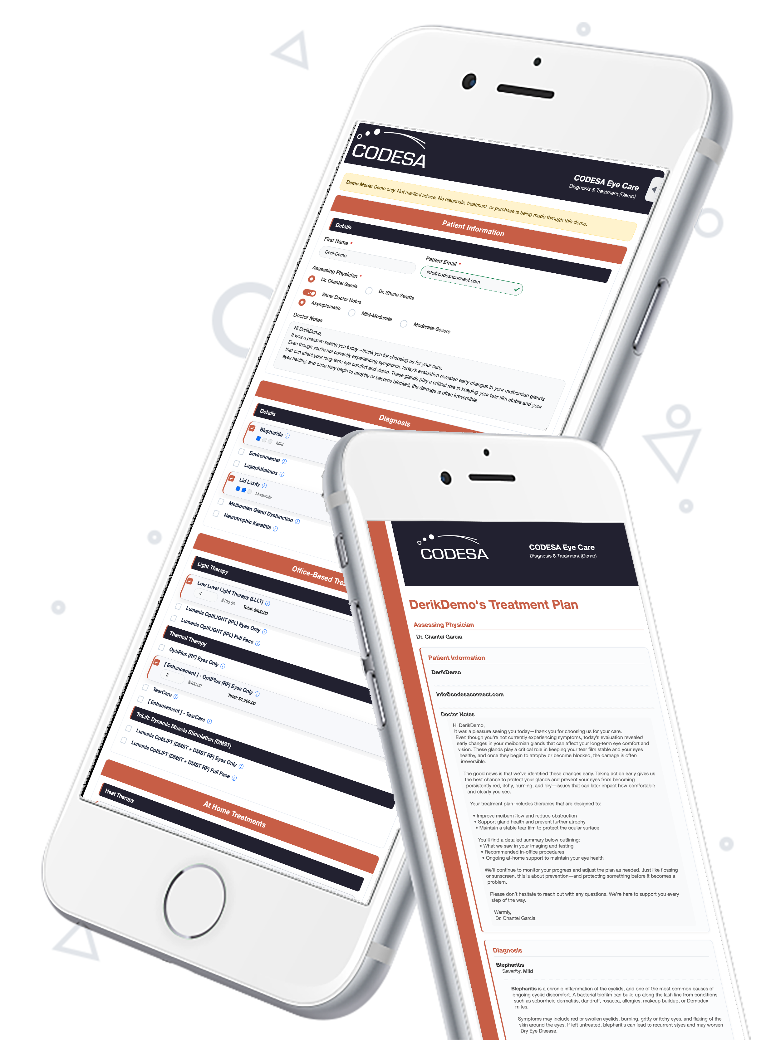 Codesa diagnosis and treatment workflow preview